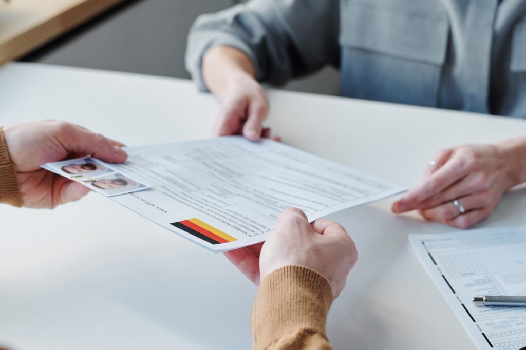 Giving Application For Visa To Specialist